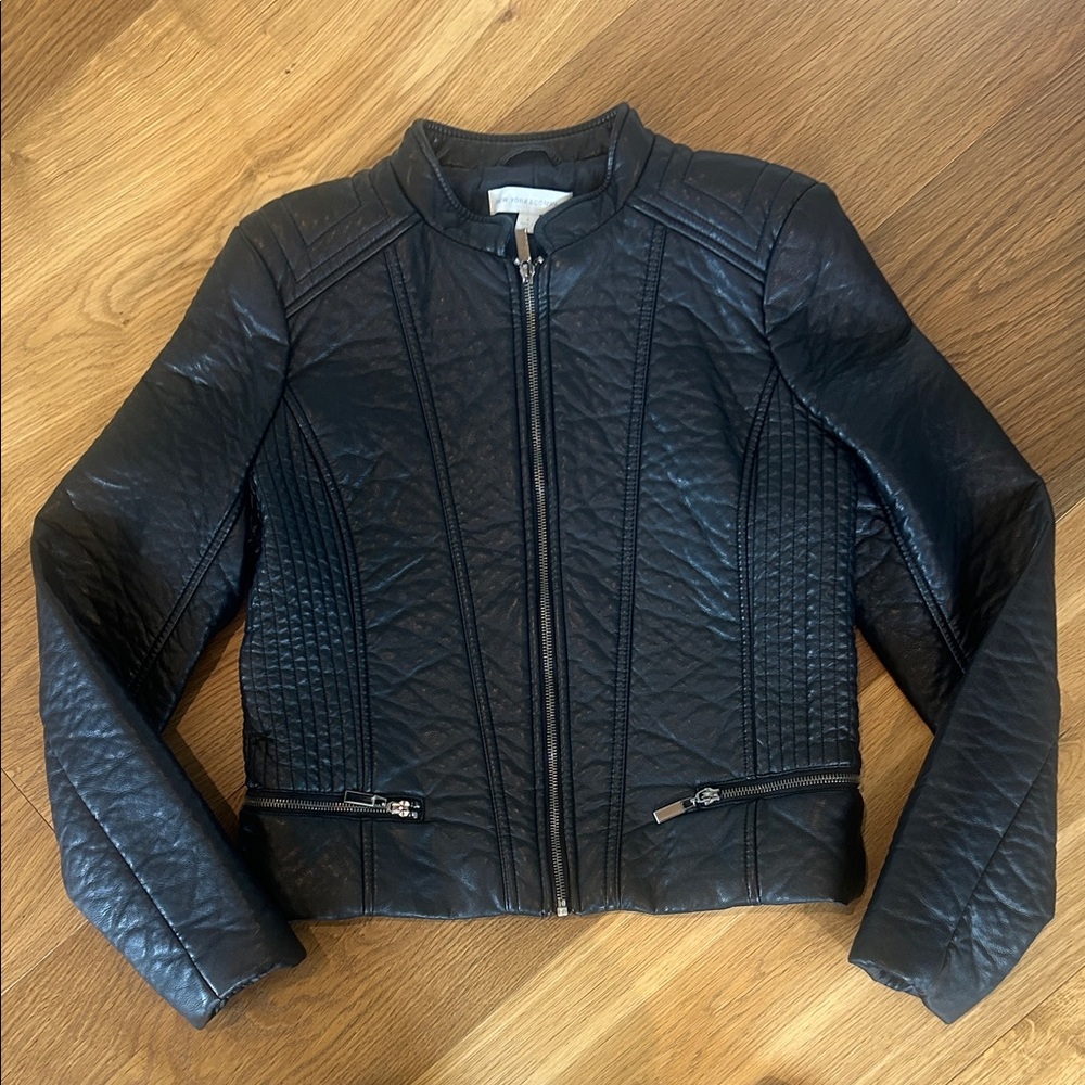 New York & Company Black Leather Jacket